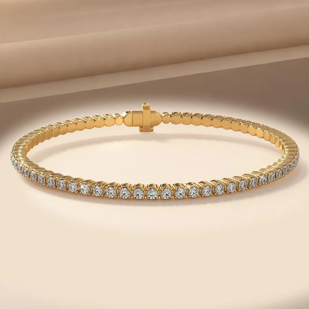 Brilliant Cut Round Flexible Bangle Diamond  with 1.45 ct.(finished) 1.75mm