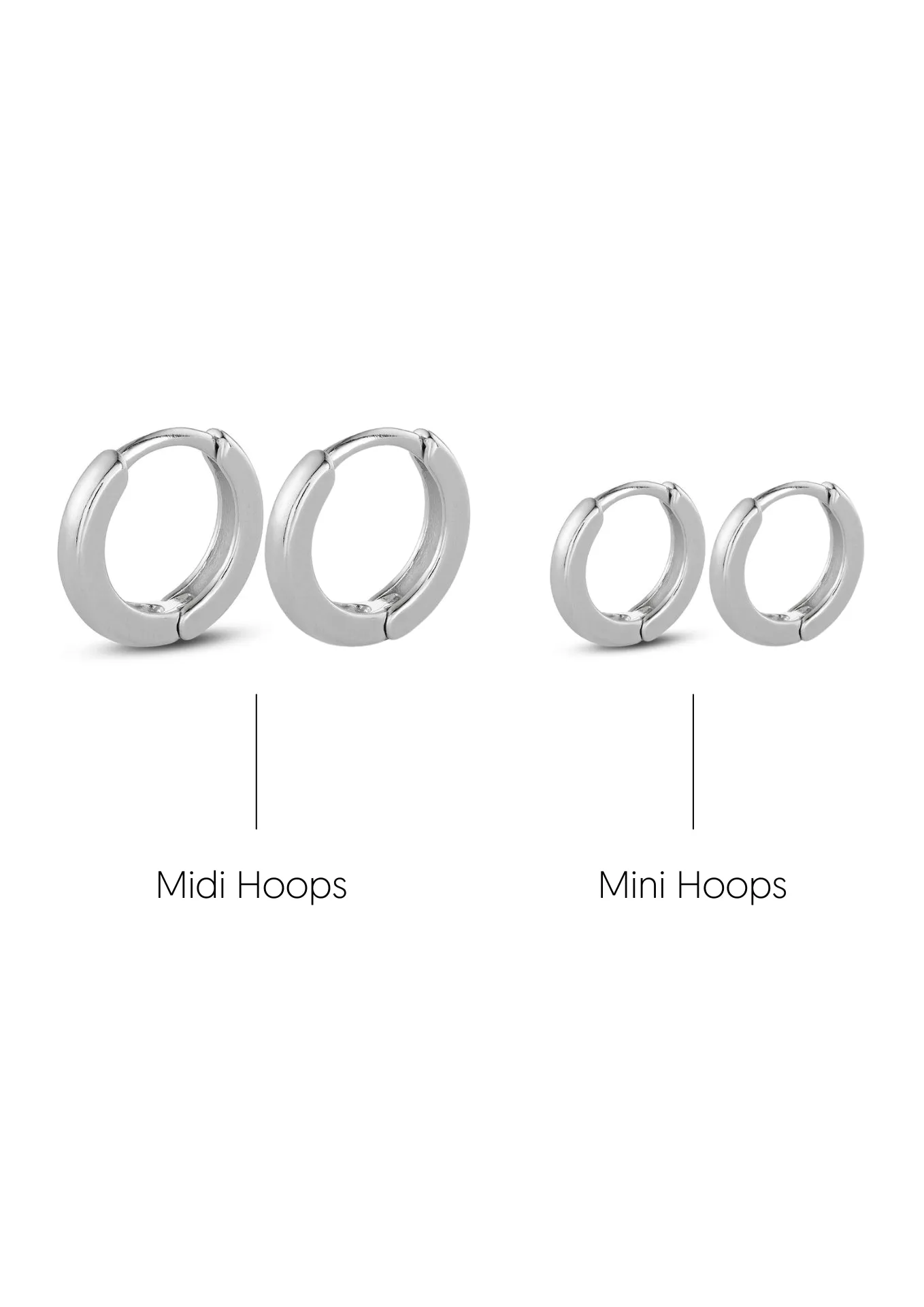 Brooklyn 4 Links Hoops Silver