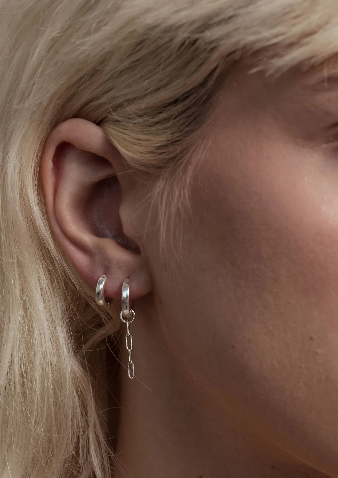 Brooklyn 4 Links Hoops Silver