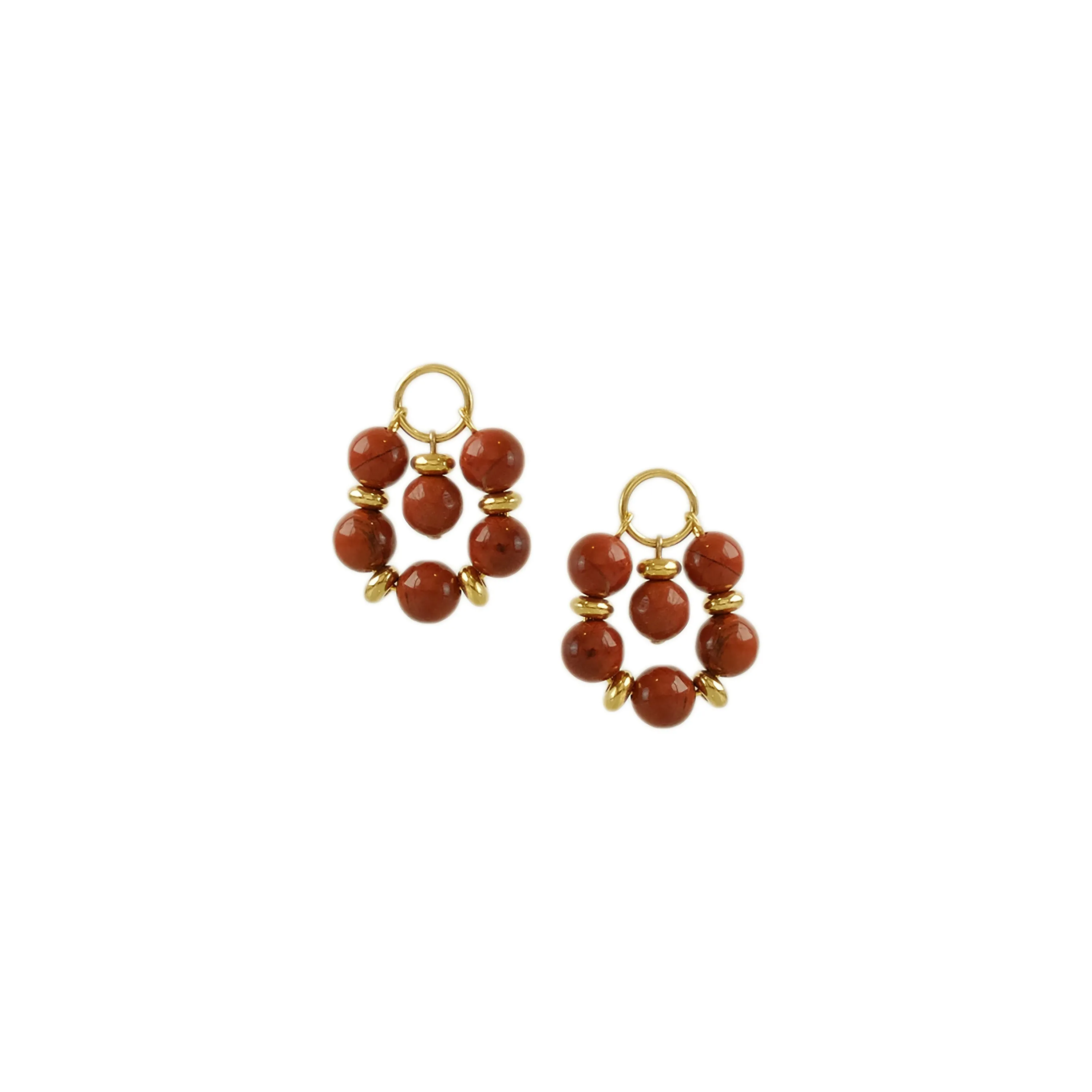 Bubble Charms in Red Jasper