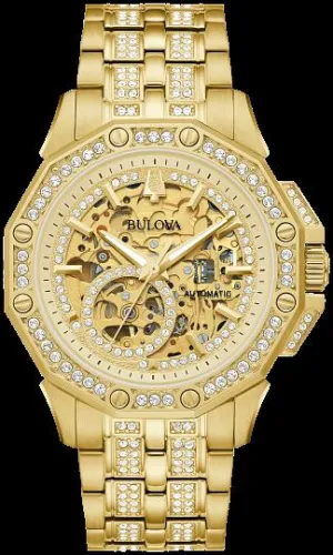 Bulova Automatic Gold-Crystal Men's Watch