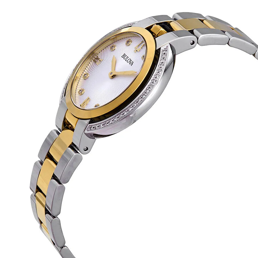 Bulova Rubaiyat Diamond White Dial Two-tone Ladies Watch 98R246