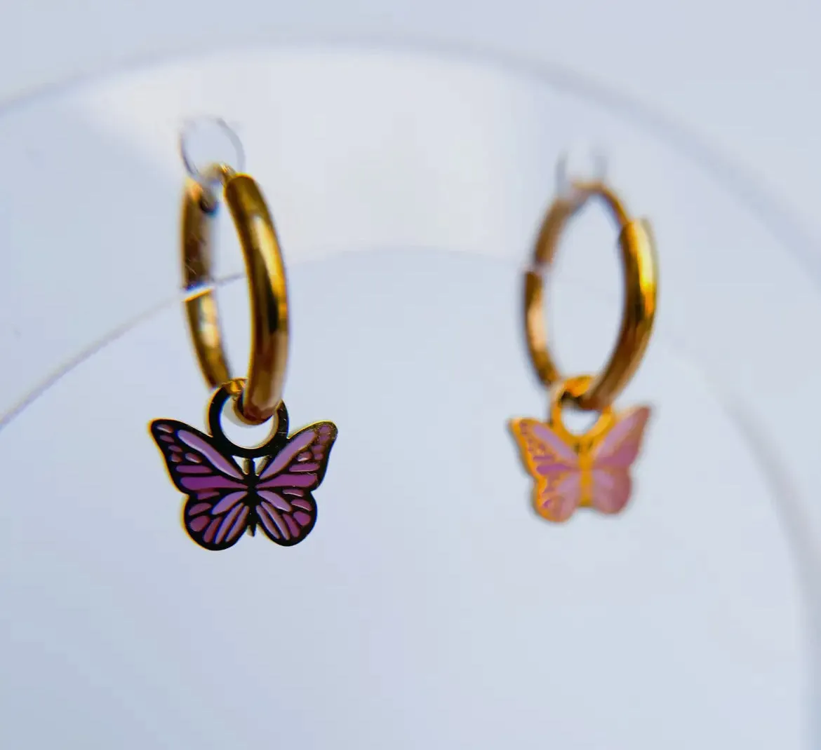 Butterfly Charm for Huggie Hoops