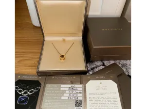 BVLGARI B.ZERO1 Necklace 18k Yellow Gold With Box and Papers