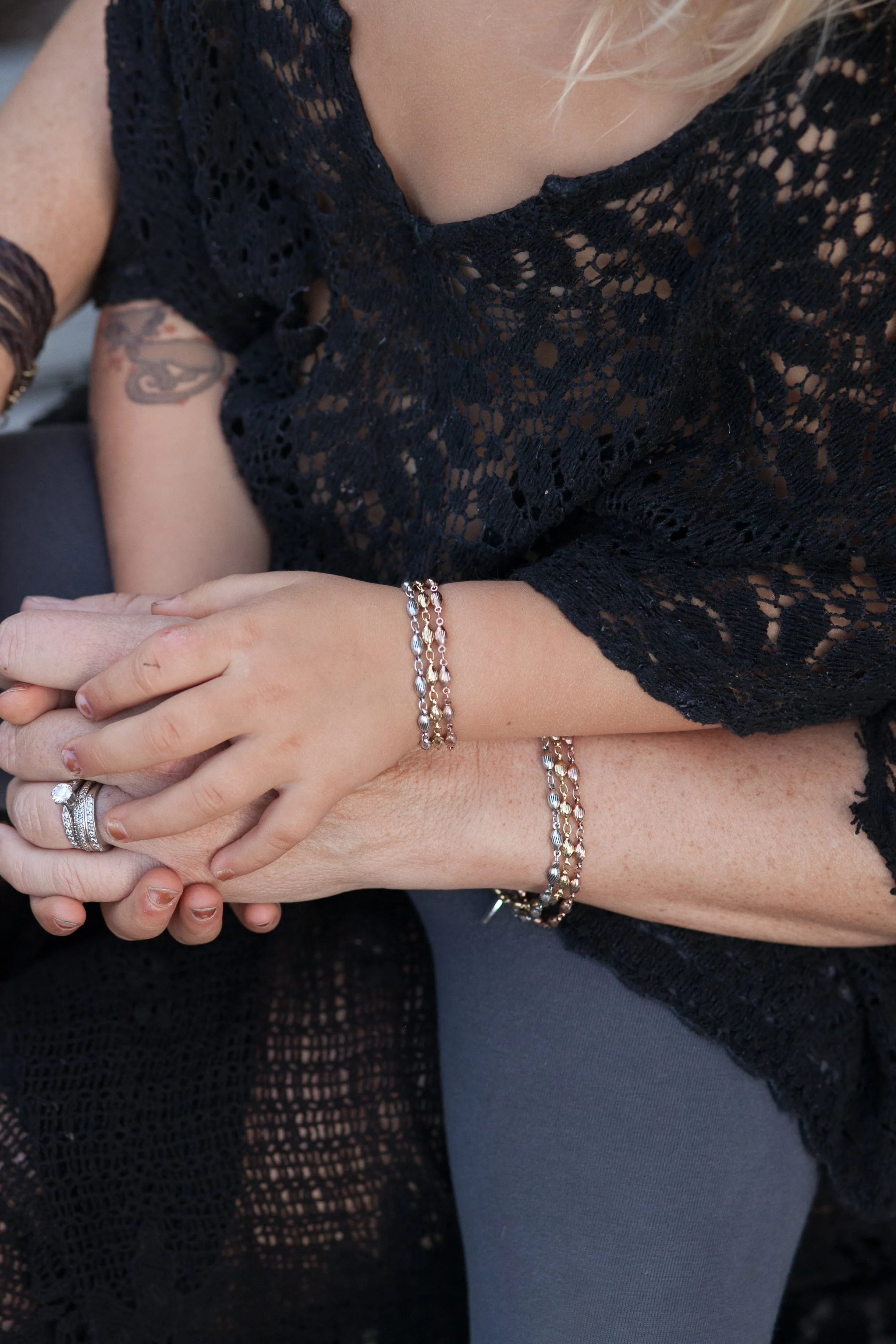 California Girl Bracelet in Gold, Silver, and Rose Gold