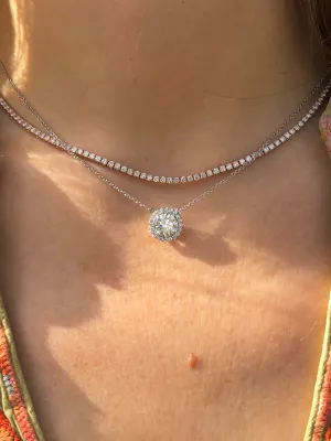 CALIFORNIA WILDFLOWERS FLOATING DIAMOND BLOOM NECKLACE
