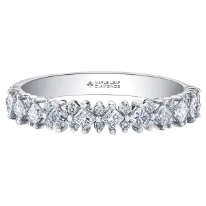 Canadian Princess Cut and Round Diamond Band
