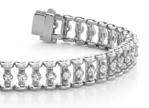 Candlestick Link Diamond Bracelet with 5.04 ct.(finished) 3.1mm