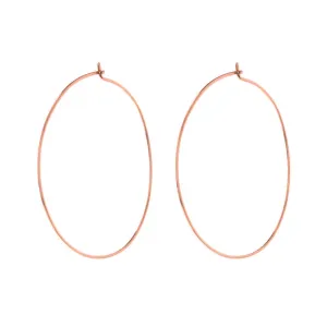 Capri Wire Hoops - Rose Gold