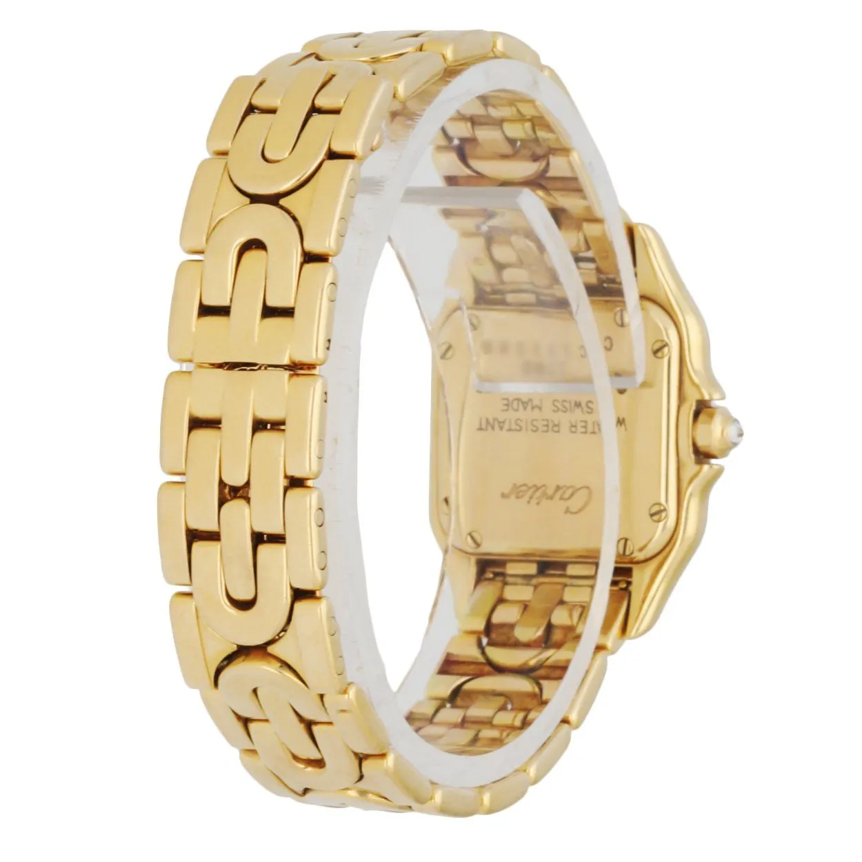 Cartier Panthere 1280 18K Yellow Gold  Diamond Bezel Art Deco Ladies Watch