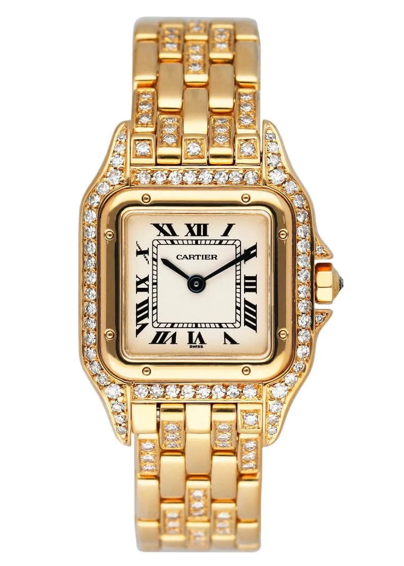 Cartier Panthere WF3001B9 Diamond 18K Yellow Gold Ladies Watch