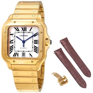 Cartier Santos de Cartier 18kt Yellow Gold Men's Large Watch WGSA0009