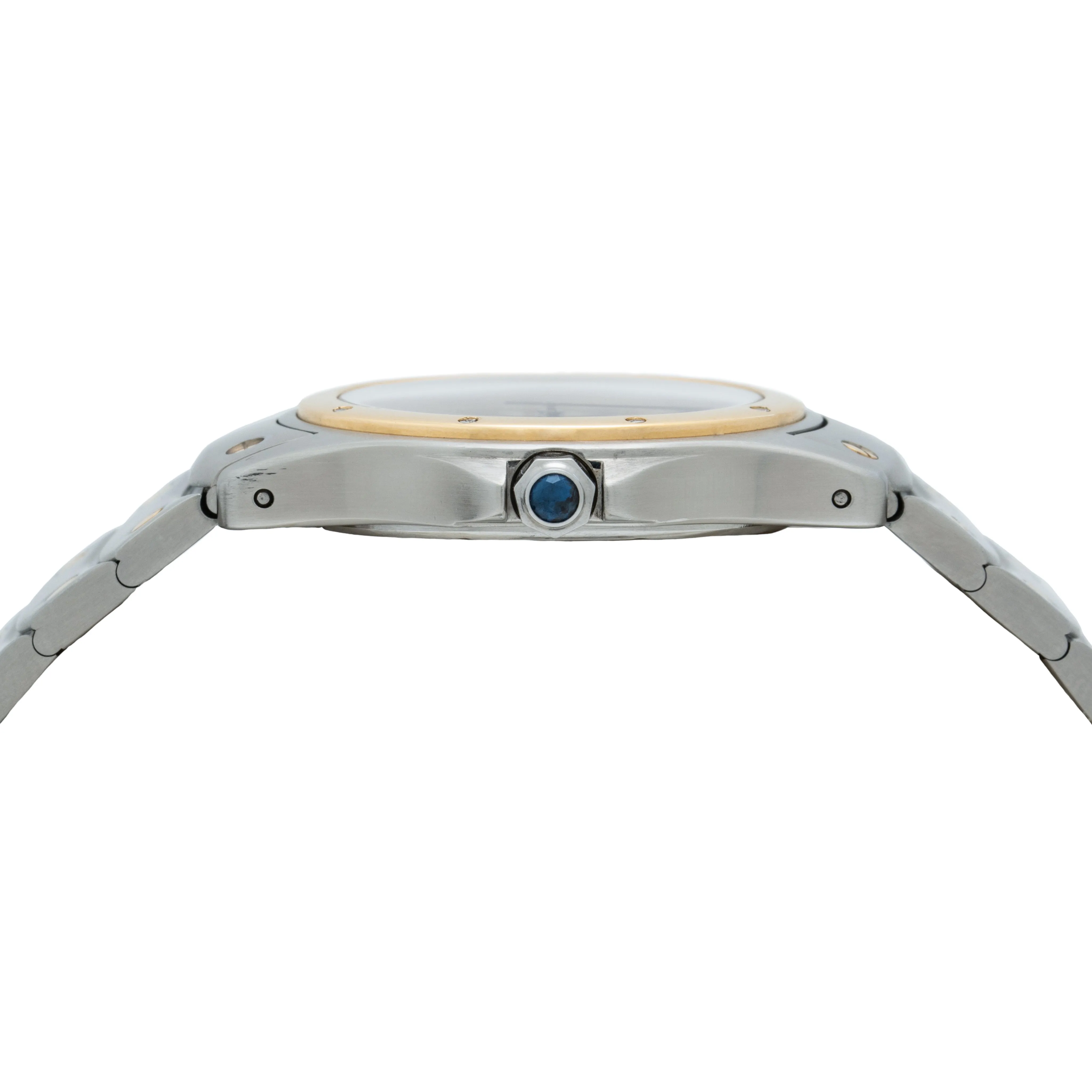 CARTIER SANTOS RONDE 18 KARAT YELLOW GOLD AND STAINLESS STEEL MODEL 1910