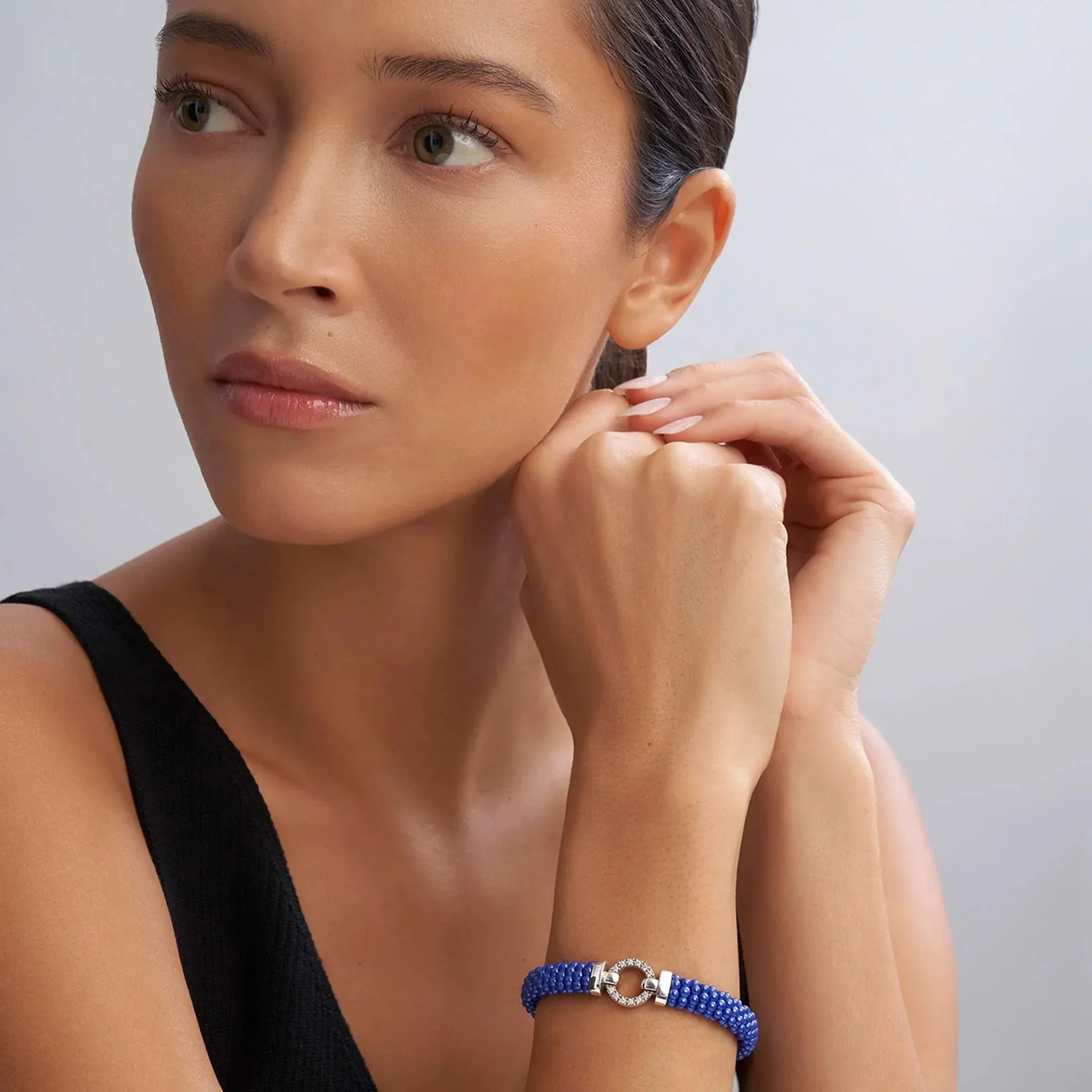 Ceramic Diamond Circle Bracelet | 9mm