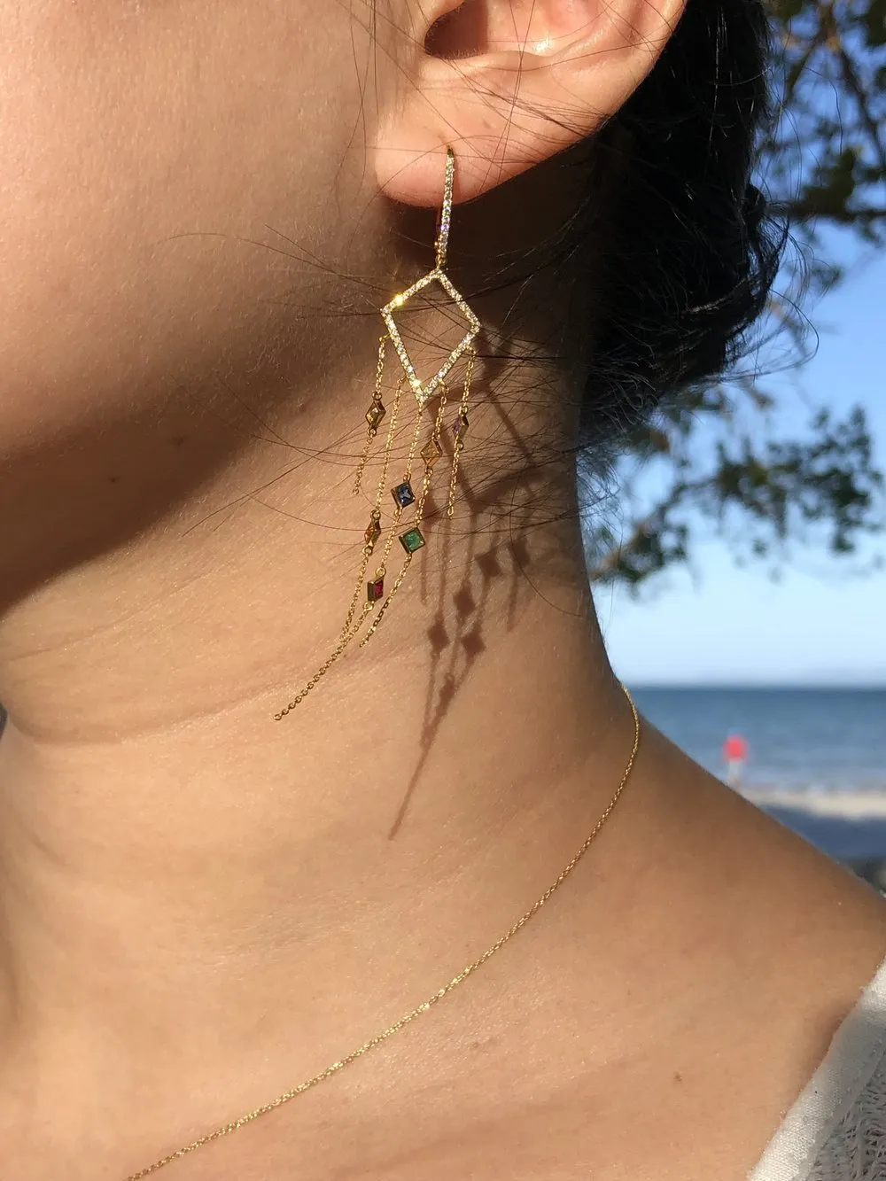 Chakra Princess Rainbow Chandelier Earrings