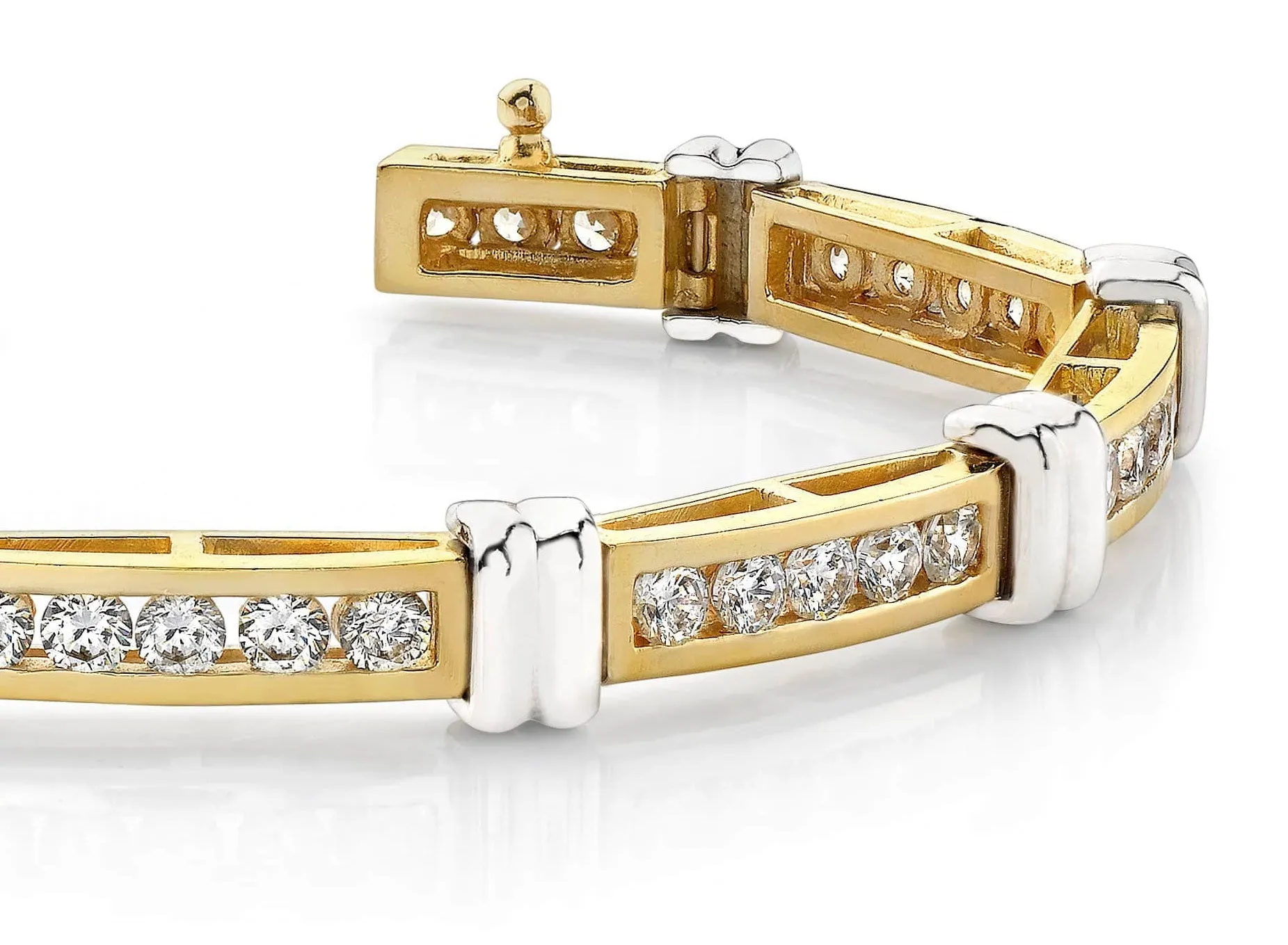 Channel Set Diamond Bracelet with 4.00 ct.(finished) 3mm