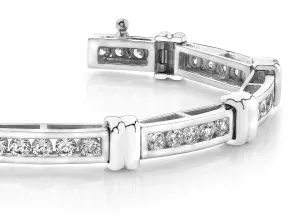 Channel Set Diamond Bracelet with 4.00 ct.(finished) 3mm