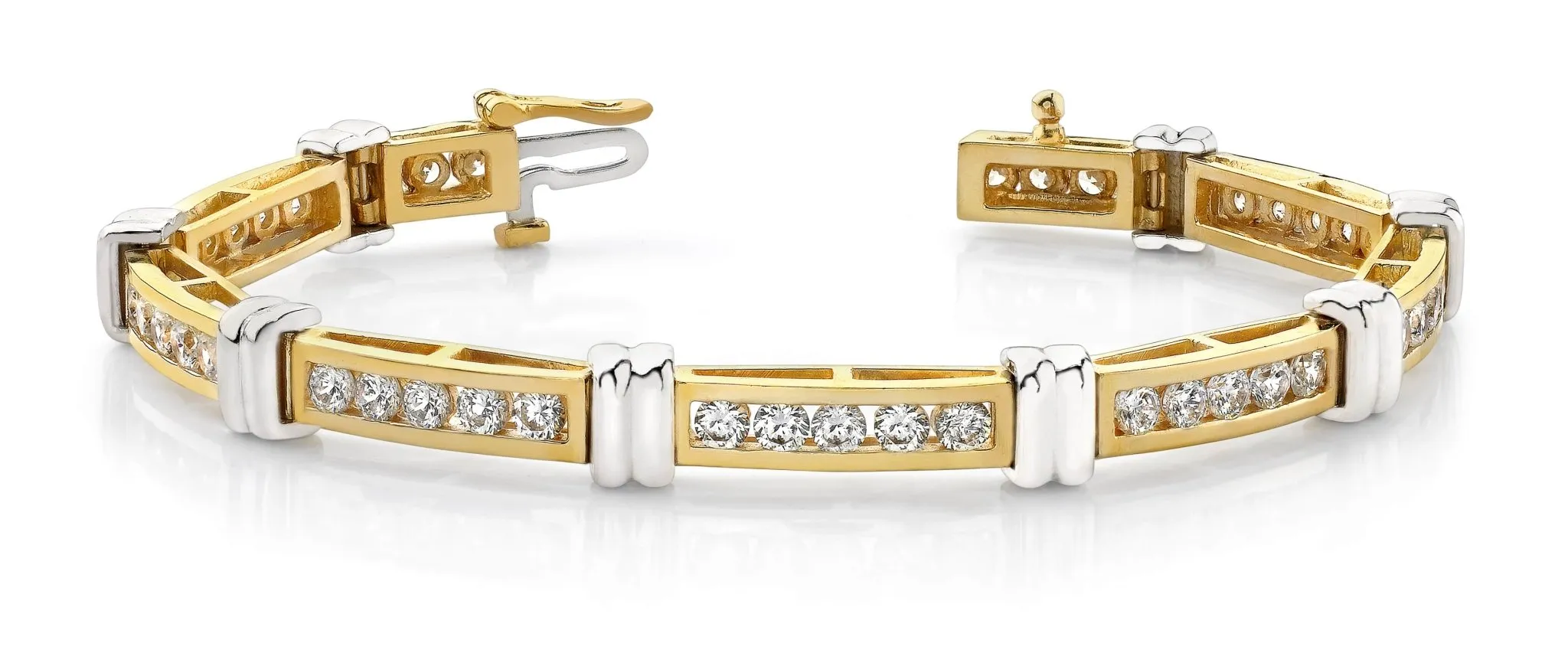 Channel Set Diamond Bracelet with 4.00 ct.(finished) 3mm