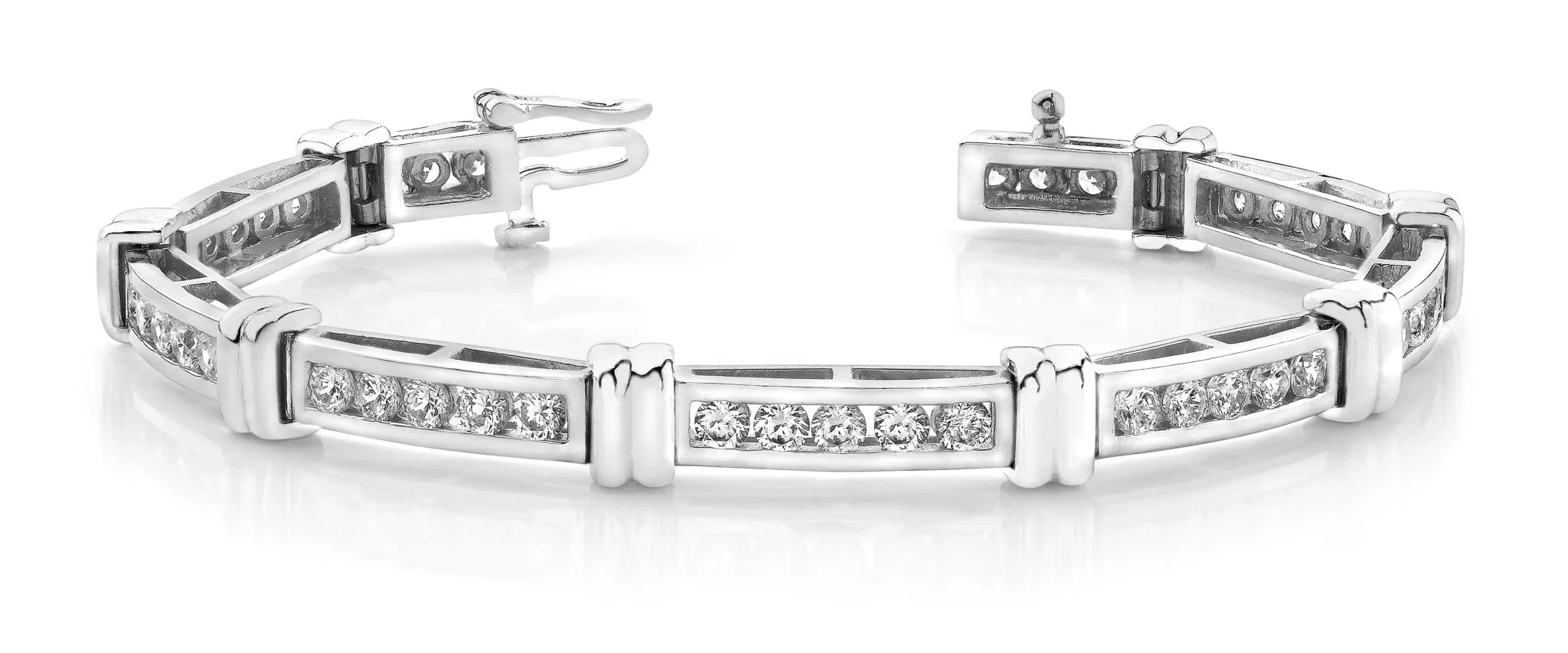 Channel Set Diamond Bracelet with 4.00 ct.(finished) 3mm