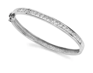 Channel Set Lab-Grown Diamond Bangle with 0.96 ct.(finished) 2.3mm