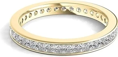 Channel Set Princess Cut Diamond Eternity Ring 1.50ct tw
