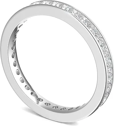 Channel Set Princess Cut Diamond Eternity Ring 1.50ct tw
