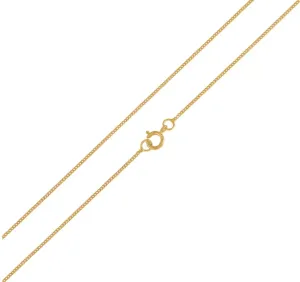 Children's and Teens' Chains:  9k Gold Curb Chain in 16" (40cm)