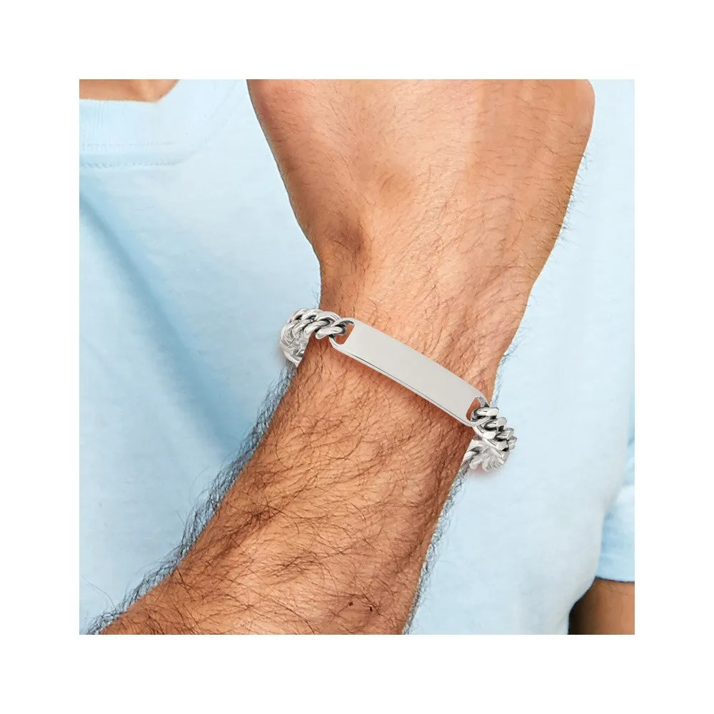 Chisel Stainless Steel Polished Curb Chain 8.5 inch ID Bracelet