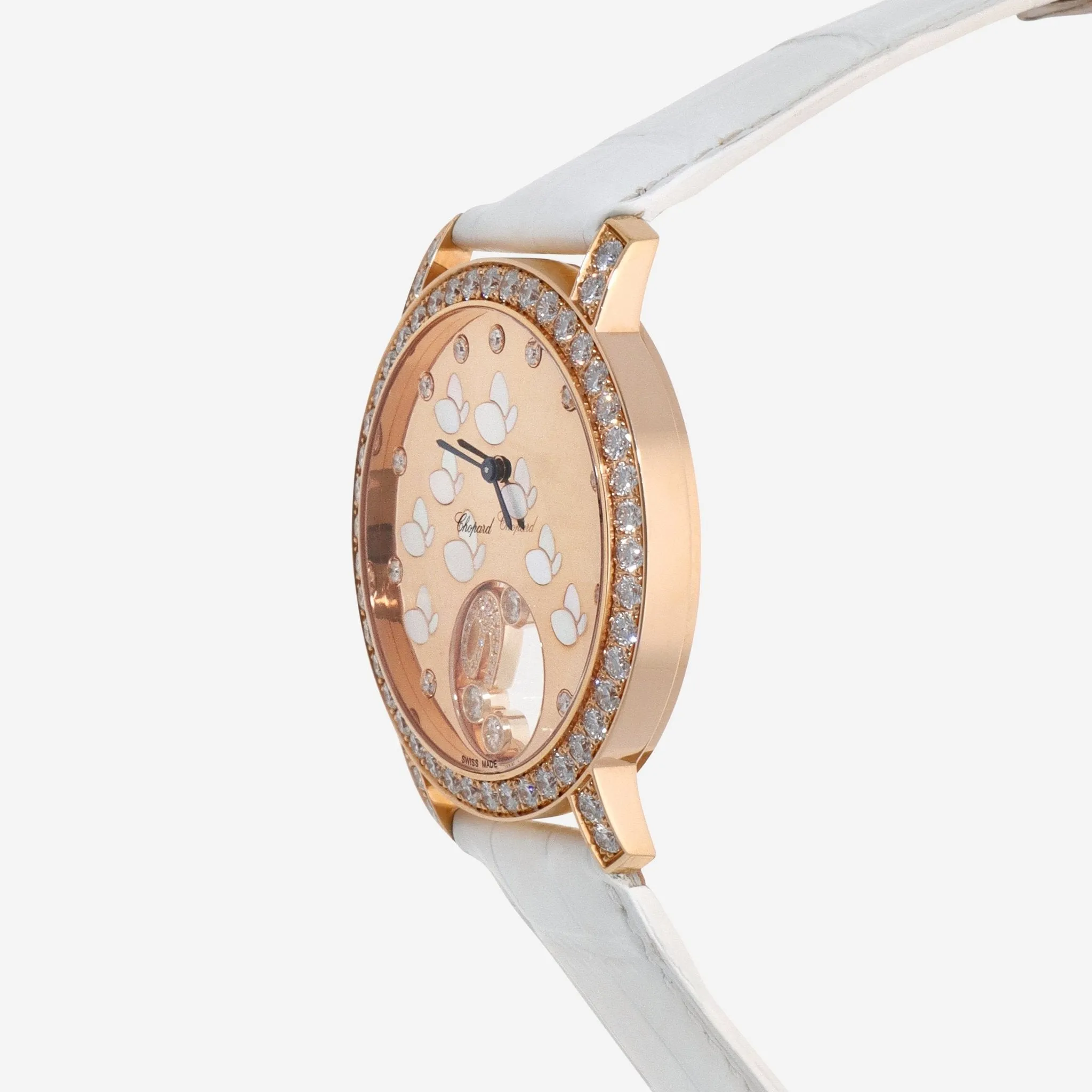 Chopard Happy Sport 18K Rose Gold Diamond Quartz Ladies Watch 207450-5008