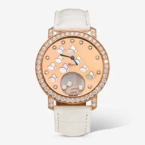 Chopard Happy Sport 18K Rose Gold Diamond Quartz Ladies Watch 207450-5008