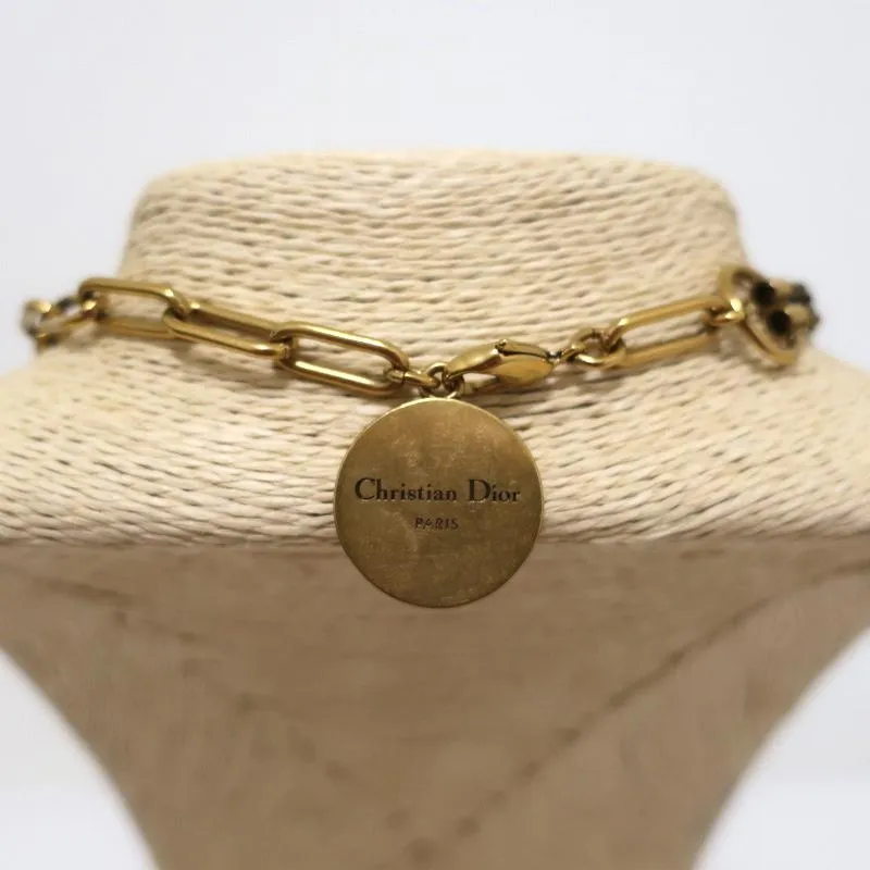 Christian Dior Knot Necklace Gold Cable & Chain Link