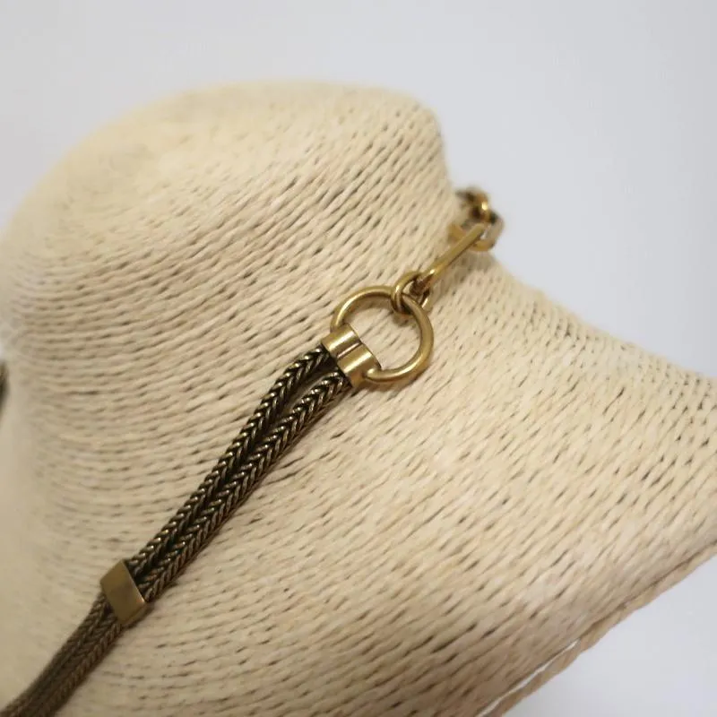 Christian Dior Knot Necklace Gold Cable & Chain Link