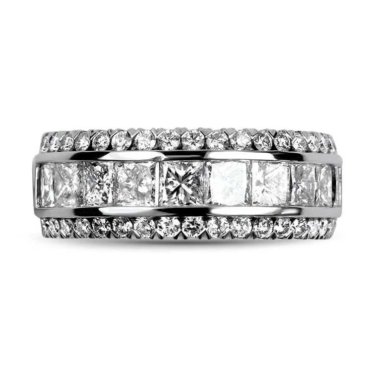 Christopher Designs 18k White Gold Princess Cut Diamond Ring