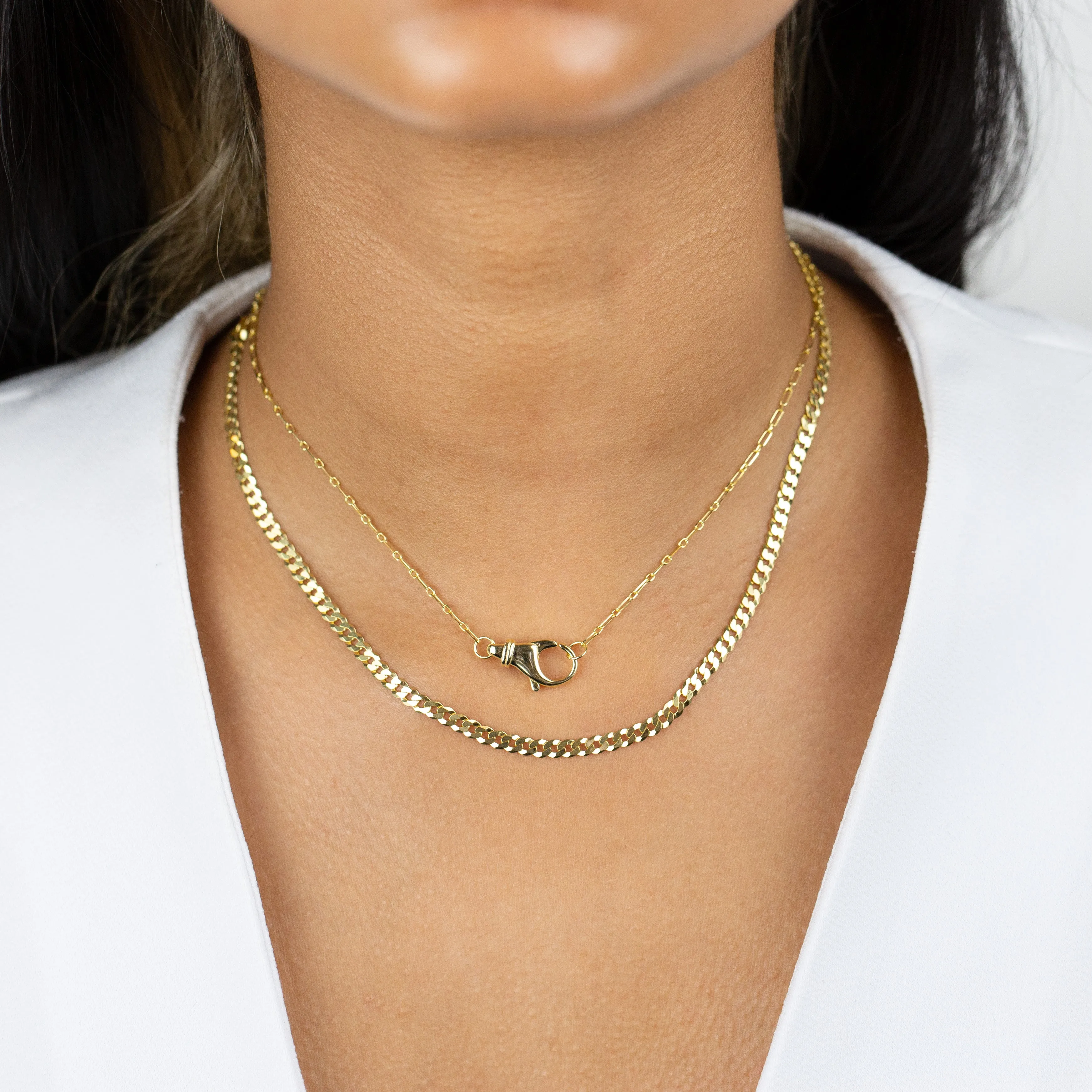 Clasp X Cuban Chain Necklace Combo Set
