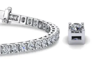 Classic 4 Prong Lab-Grown Diamond Tennis Bracelet with 10.26 ct.(finished) 4.2mm