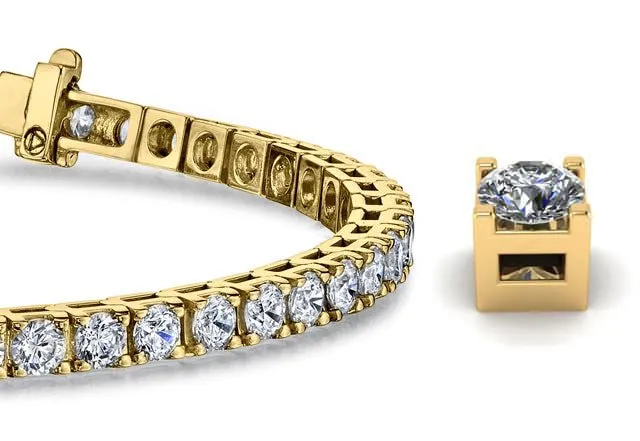 Classic 4 Prong Lab-Grown Diamond Tennis Bracelet with 10.26 ct.(finished) 4.2mm