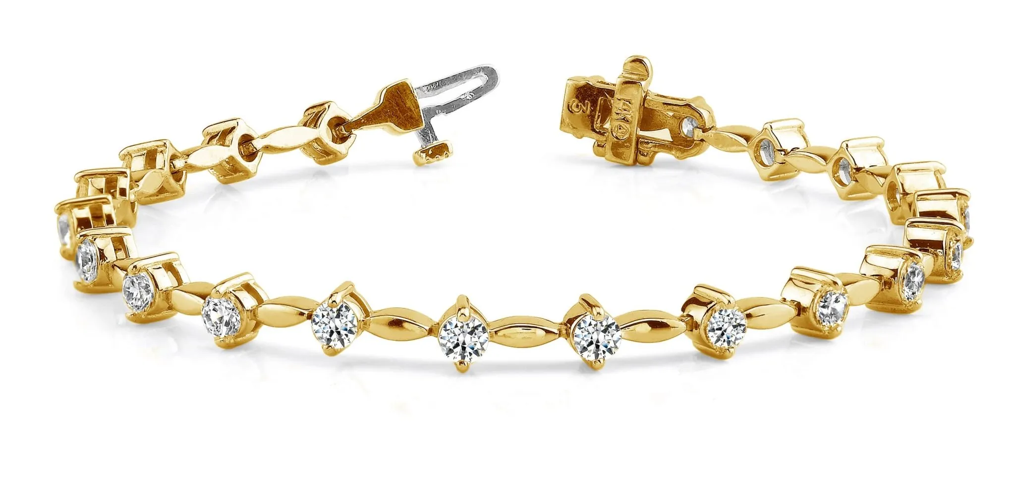 Classic Diamond Link Diamond Bracelet with 1.02 ct.(finished) 2mm