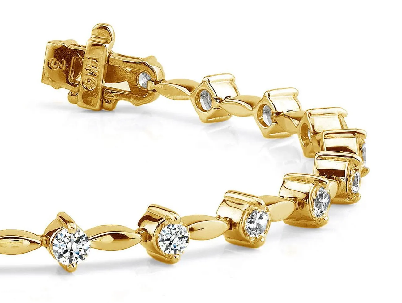 Classic Diamond Link Diamond Bracelet with 1.02 ct.(finished) 2mm