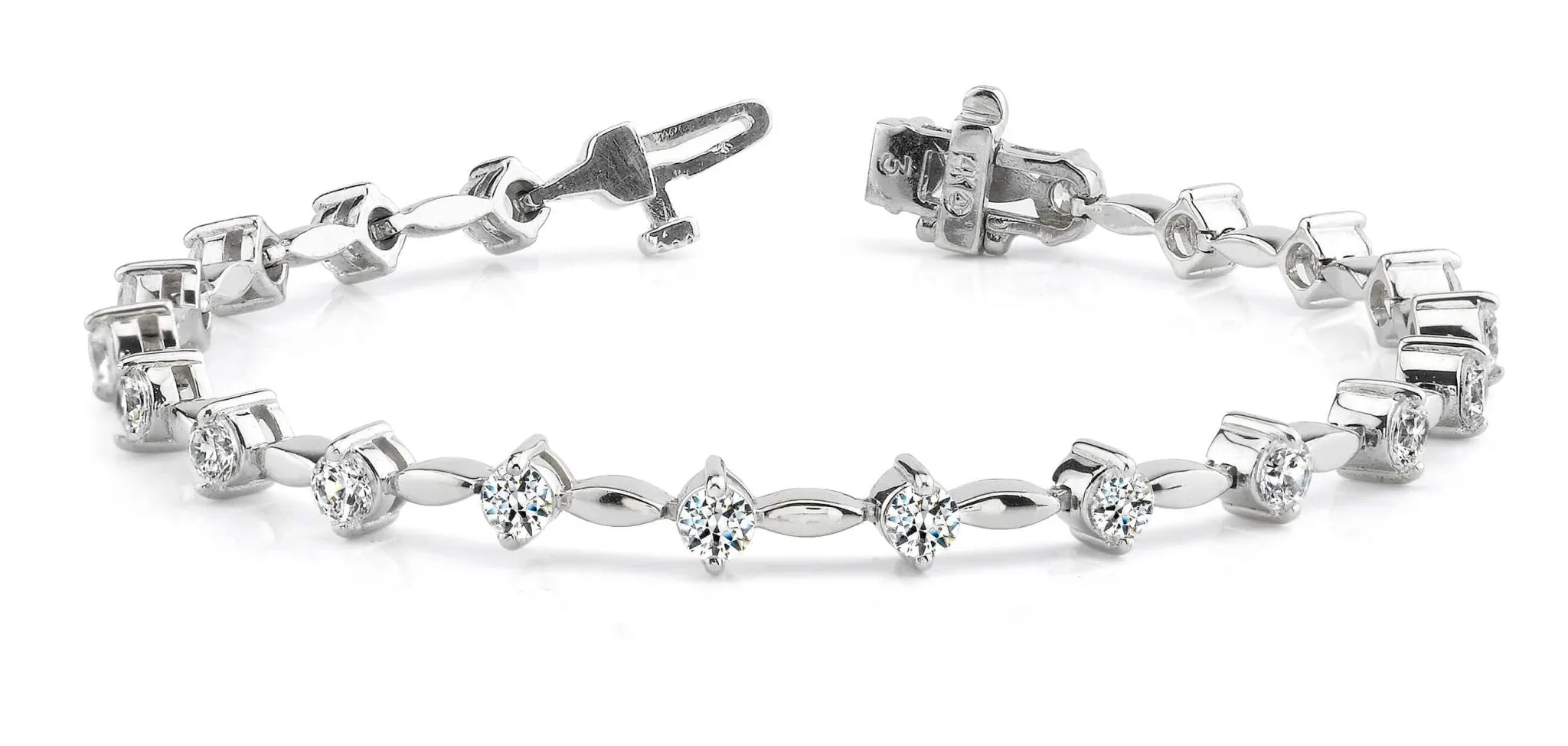 Classic Diamond Link Diamond Bracelet with 1.02 ct.(finished) 2mm
