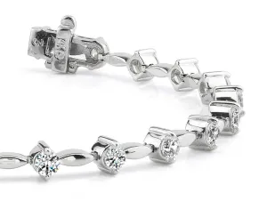 Classic Diamond Link Diamond Bracelet with 1.02 ct.(finished) 2mm