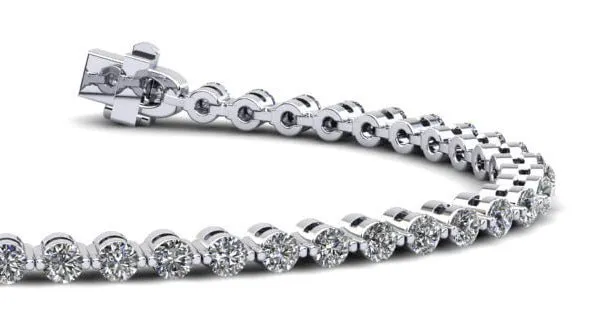 Classic Prong Set Lab-Grown Diamond Tennis Bracelet with 8.06 ct.(finished) 4.1mm