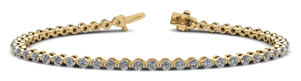 Classic Prong Set Lab-Grown Diamond Tennis Bracelet with 8.06 ct.(finished) 4.1mm