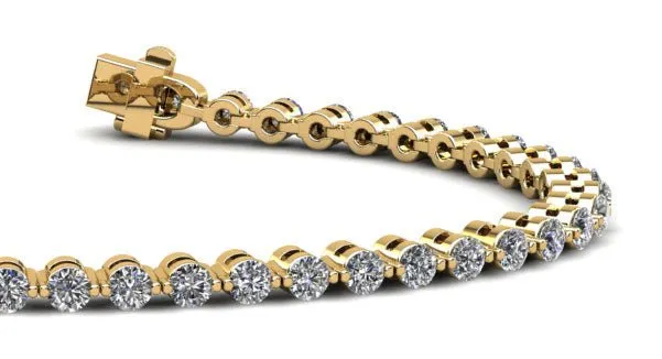 Classic Prong Set Lab-Grown Diamond Tennis Bracelet with 8.06 ct.(finished) 4.1mm