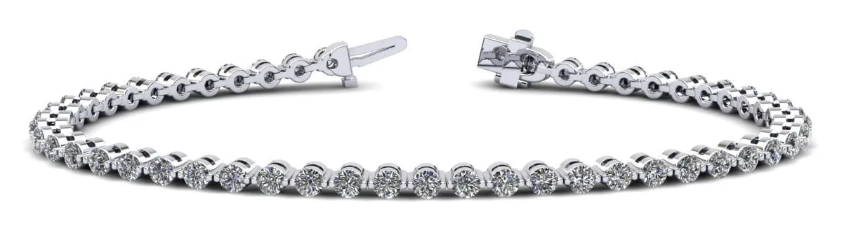 Classic Prong Set Lab-Grown Diamond Tennis Bracelet with 8.06 ct.(finished) 4.1mm