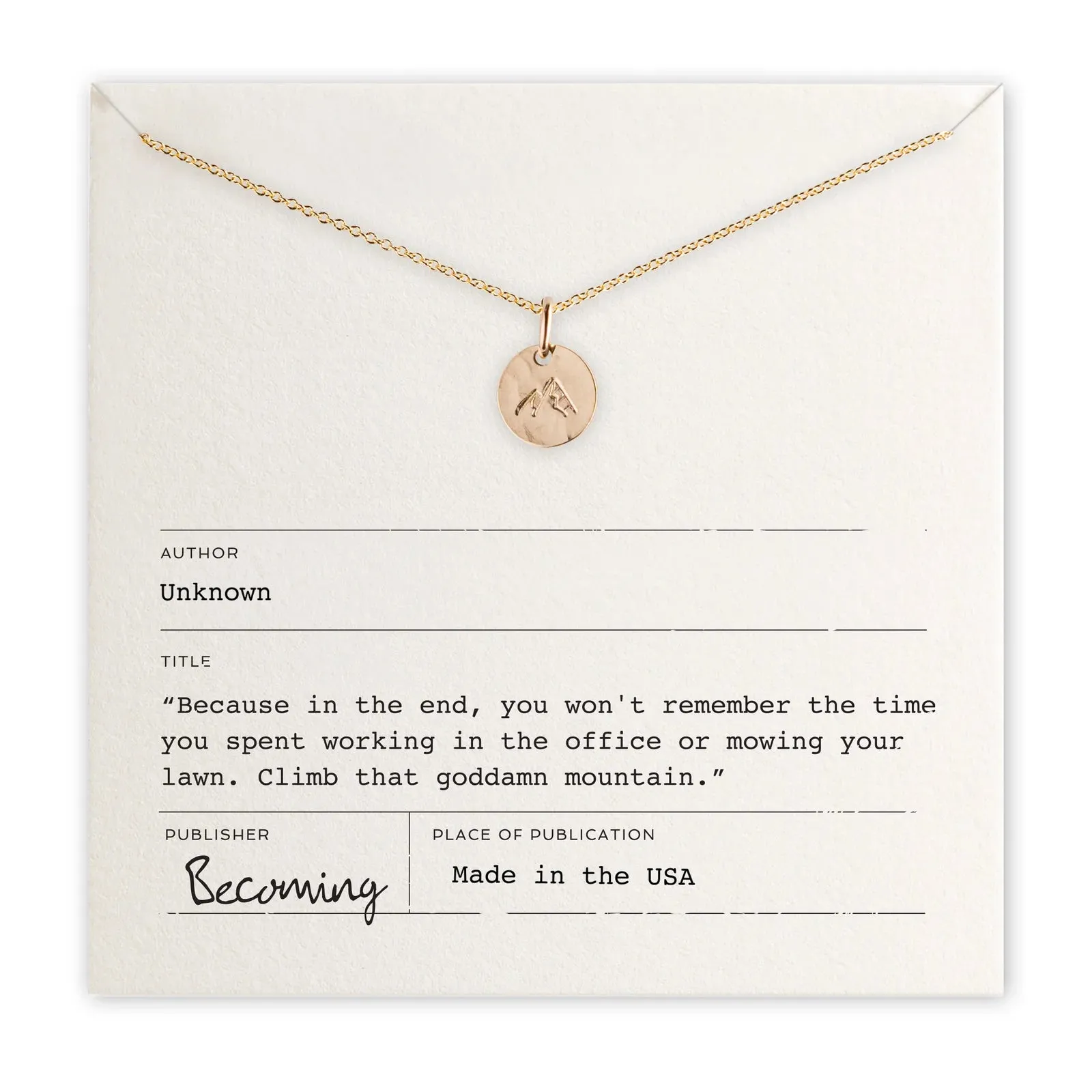 Climb That Mountain Necklace | Two Options