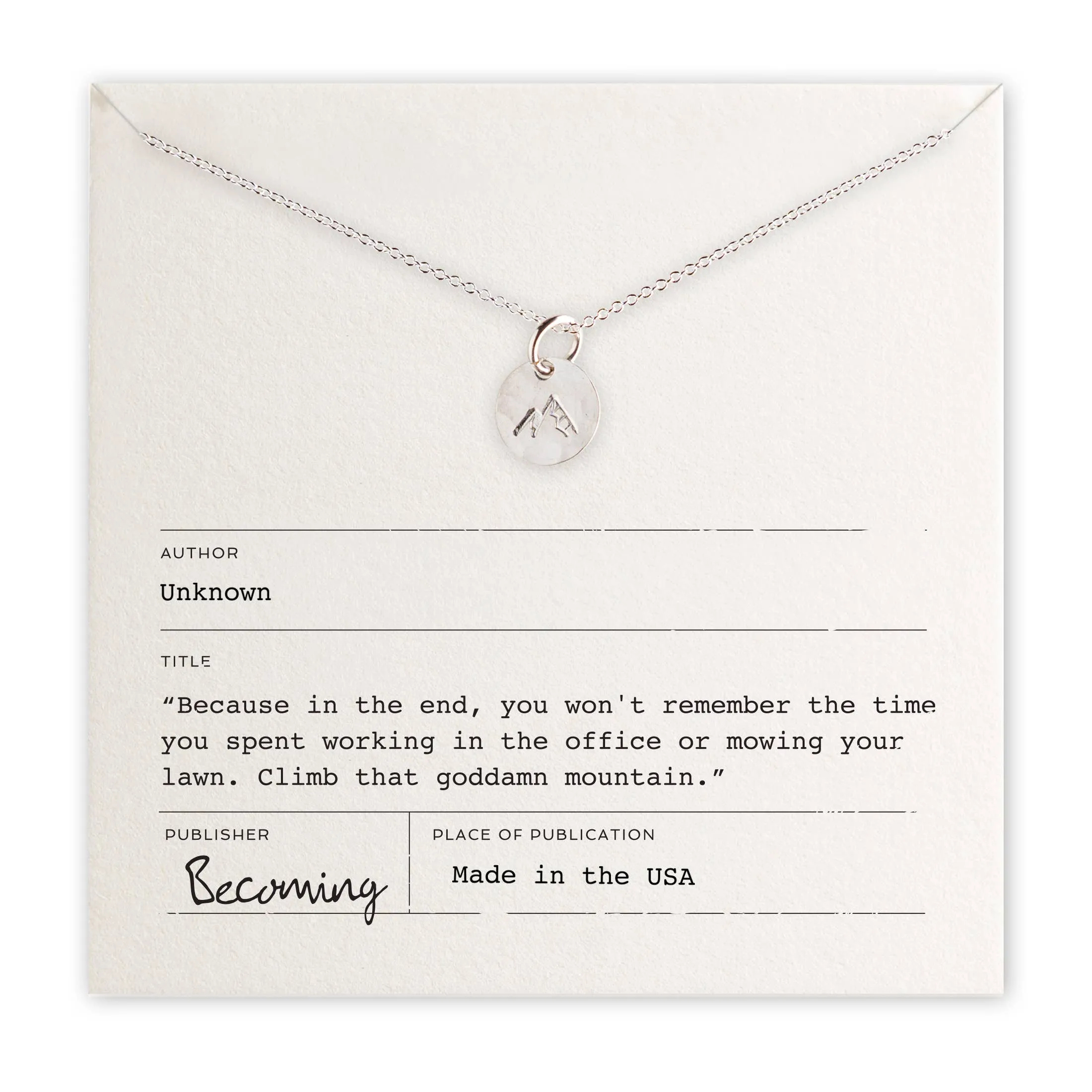 Climb That Mountain Necklace | Two Options