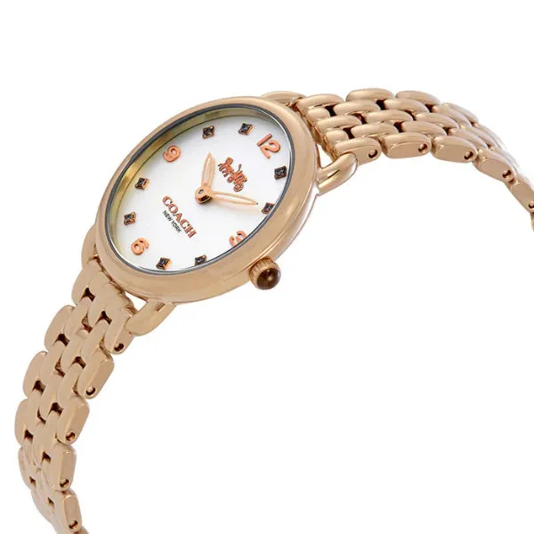 Coach Delancey Rose Gold Stainless Steel White Dial Quartz Watch for Ladies - 14502783