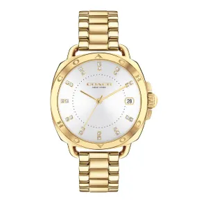 Coach Tatum Gold Stainless Steel Silver Dial Quartz Watch for Ladies - 14504157