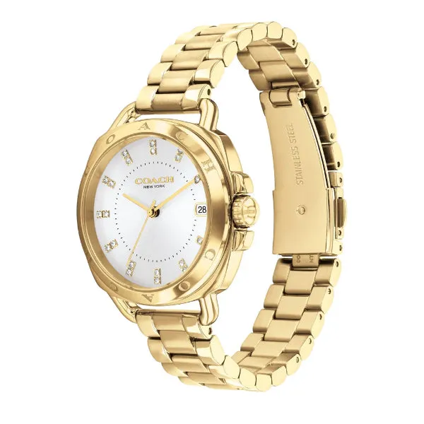 Coach Tatum Gold Stainless Steel Silver Dial Quartz Watch for Ladies - 14504157