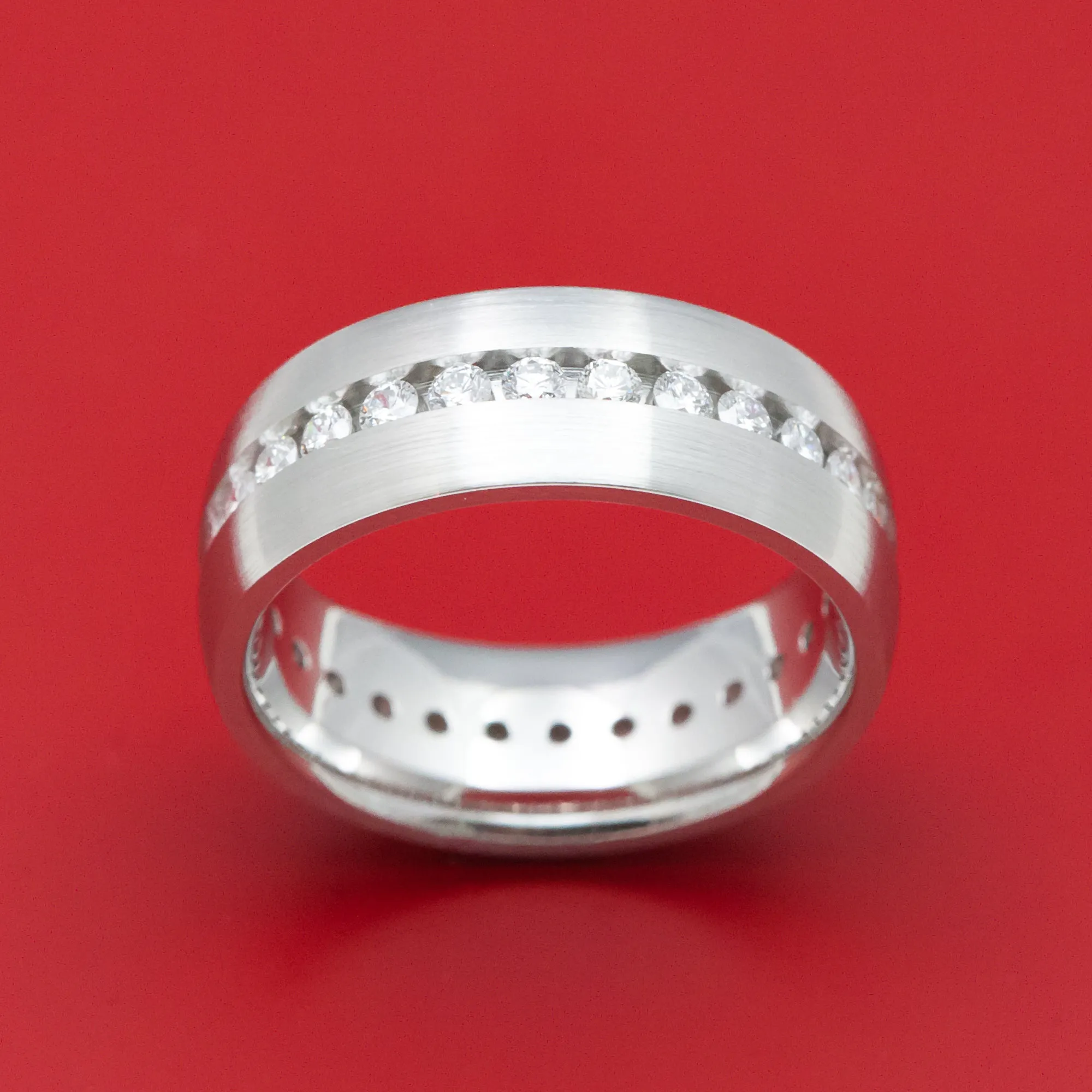 Cobalt Chrome Eternity Lab Diamond Ring
